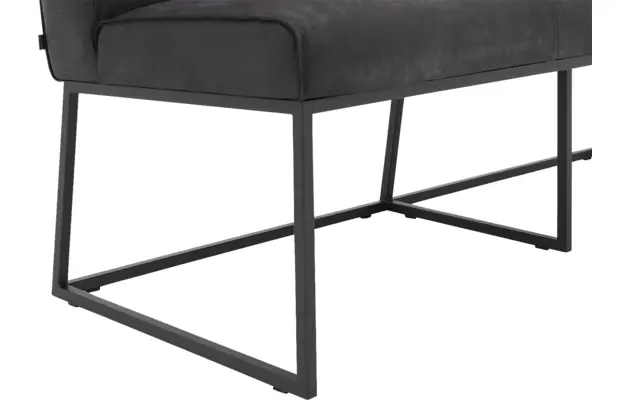 Goossens excellent eetkamerbank tom zwart leer - 8190654-04