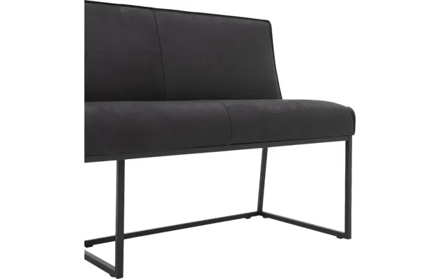 Goossens excellent eetkamerbank tom zwart leer - 8190654-05