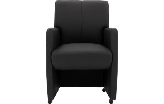 Goossens eetkamerstoel alex zwart leer - 8190686-01