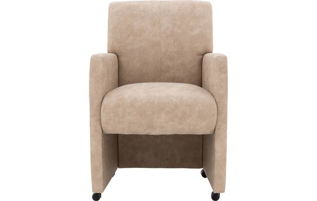 Goossens eetkamerstoel alex beige microvezel - 8190695-01