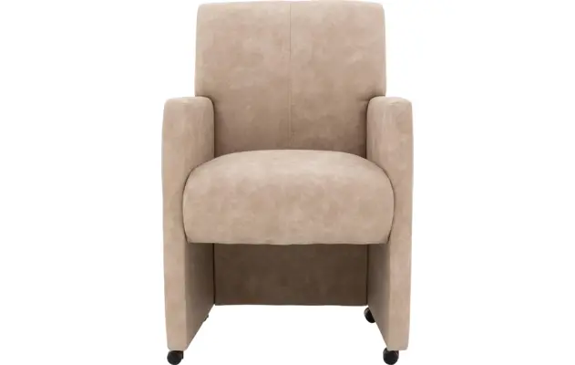 Goossens eetkamerstoel alex beige microvezel - 8190695-01