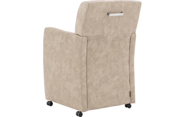Goossens eetkamerstoel alex beige microvezel - 8190695-03