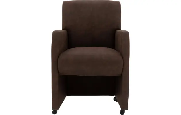 Goossens eetkamerstoel alex bruin microvezel - 8190698-01