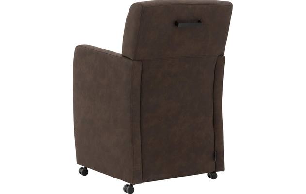 Goossens eetkamerstoel alex bruin microvezel - 8190698-03