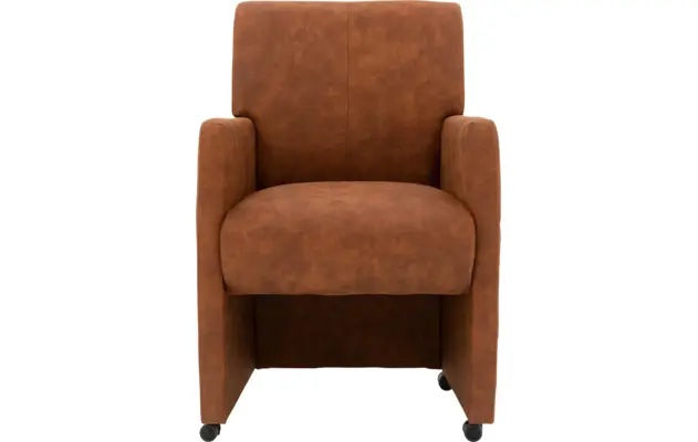 Goossens eetkamerstoel alex bruin microvezel - 8190699-01