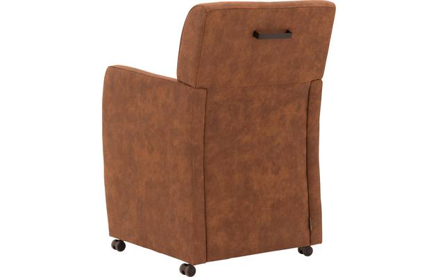 Goossens eetkamerstoel alex bruin microvezel - 8190699-03