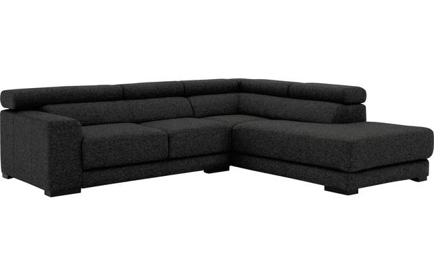 Goossens hoekbank nora grijs stof - 8190707-205-04