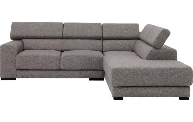 Goossens hoekbank nora grijs stof - 8190707-207-02