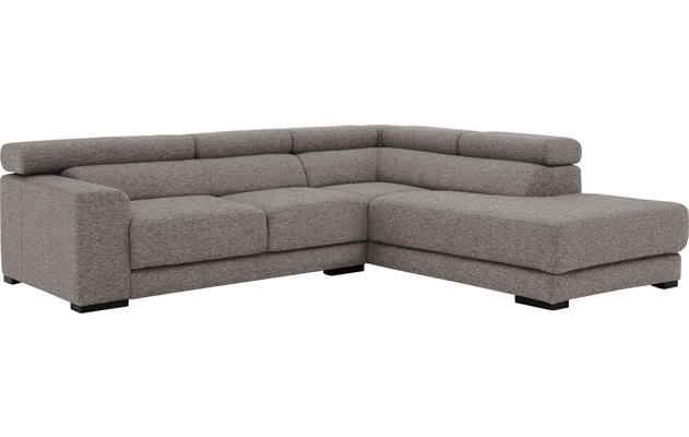 Goossens hoekbank nora grijs stof - 8190707-207-04