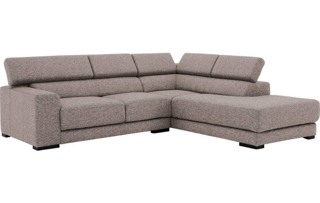 Goossens hoekbank nora grijs stof - 8190707-208-03