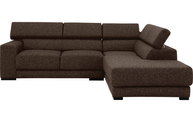 Goossens hoekbank nora bruin stof - 8190707-211-02