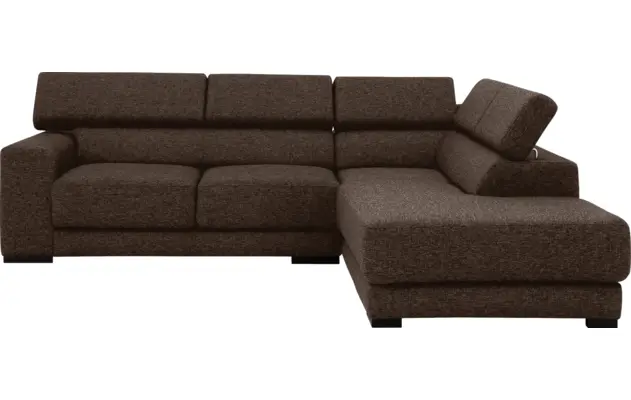 Goossens hoekbank nora bruin stof - 8190707-211-02