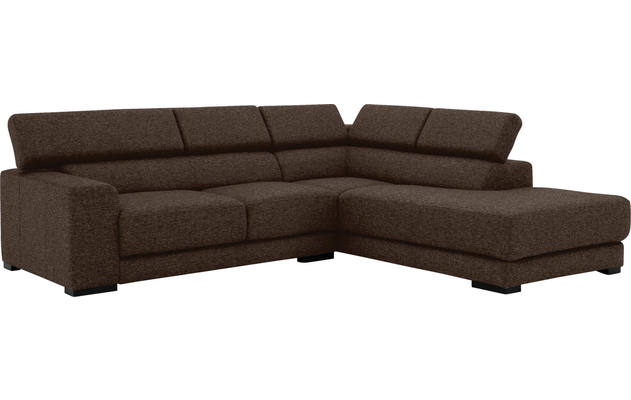 Goossens hoekbank nora bruin stof - 8190707-211-03