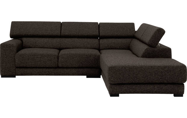 Goossens hoekbank nora bruin stof - 8190707-213-02