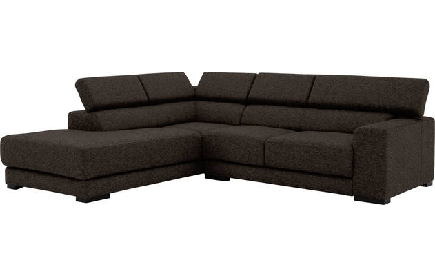 Goossens hoekbank nora bruin stof - 8190707-213-03-gespiegeld