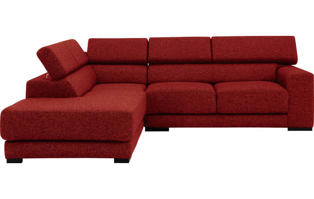 Goossens hoekbank nora rood stof - 8190707-216-02-gespiegeld