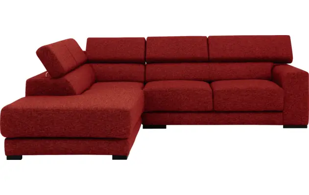 Goossens hoekbank nora rood stof - 8190707-216-02-gespiegeld