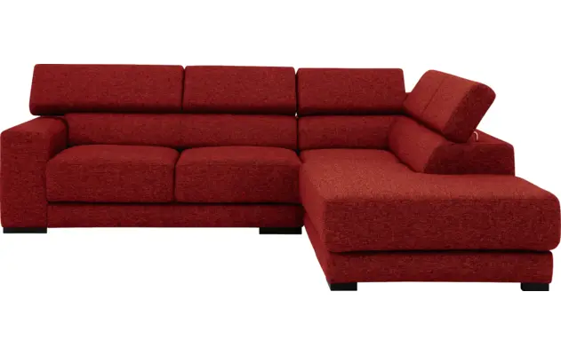 Goossens hoekbank nora rood stof - 8190707-216-02