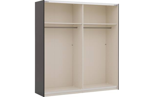 Goossens kledingkast easy storage sdk zwart hoogwaardig meubelplaat - 8190716-07