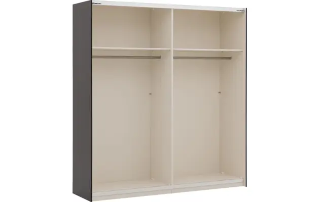 Goossens kledingkast easy storage sdk zwart hoogwaardig meubelplaat - 8190716-07