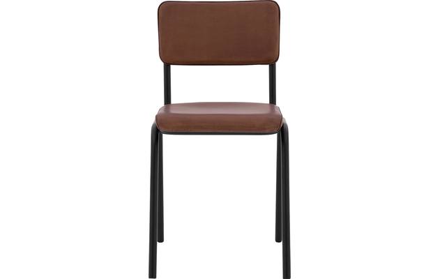 Goossens eetkamerstoel chaplin bruin leer - 8190780-01