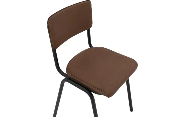 Goossens eetkamerstoel chaplin bruin leer - 8190780-04