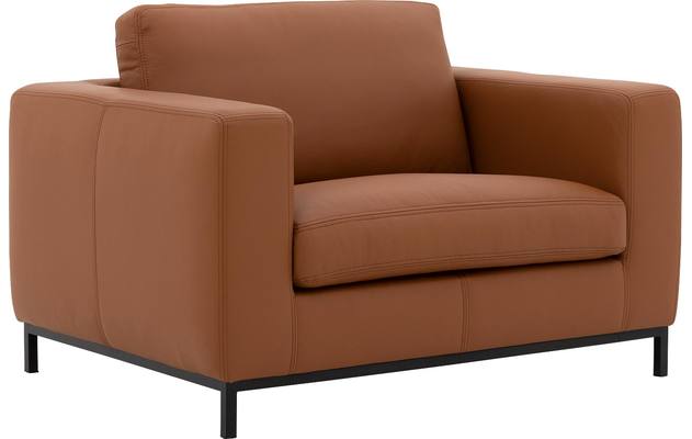 Goossens excellent loveseat massimo bruin leer - 8190944-02