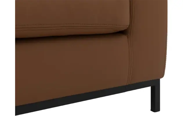 Goossens excellent loveseat massimo bruin leer - 8190944-05