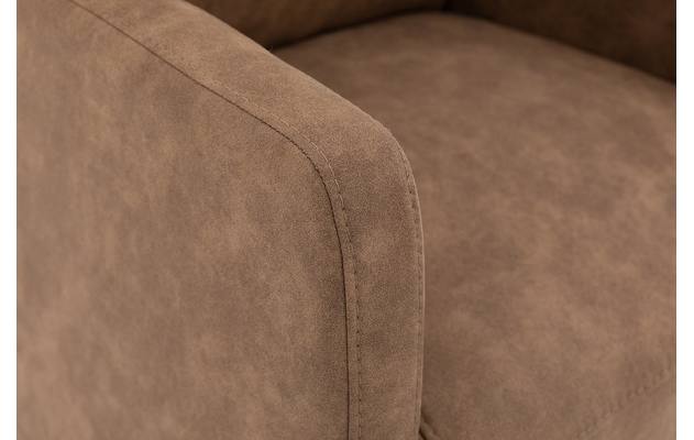 Goossens eetkamerstoel leen bruin microvezel - 8190994-06