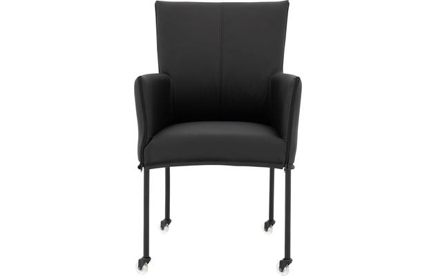 Goossens eetkamerstoel funk zwart leer - 8191000-01
