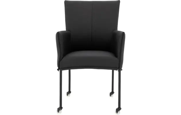 Goossens eetkamerstoel funk zwart leer - 8191000-01