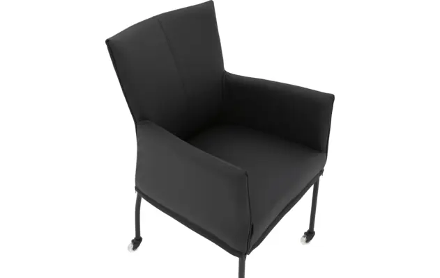 Goossens eetkamerstoel funk zwart leer - 8191000-04