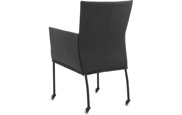Goossens eetkamerstoel funk zwart leer - 8191000-05