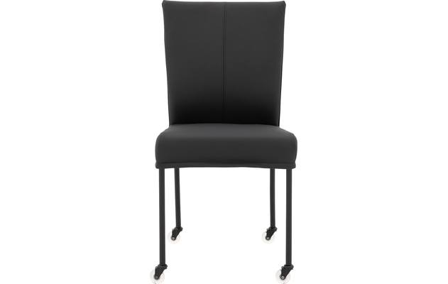 Goossens eetkamerstoel funk zwart leer - 8191001-01