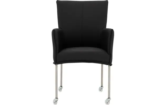 Goossens eetkamerstoel funk zwart leer - 8191009-01