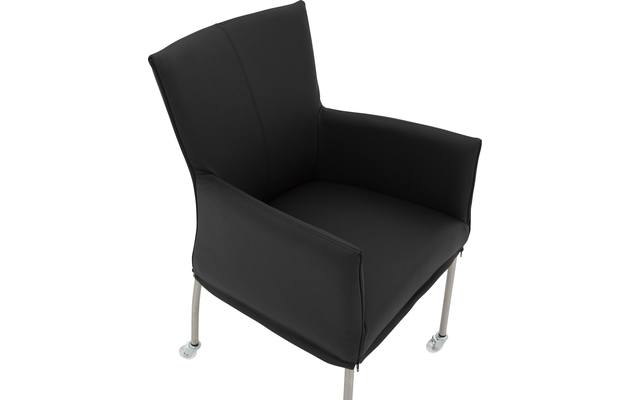 Goossens eetkamerstoel funk zwart leer - 8191009-04