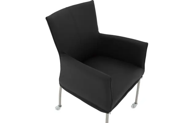 Goossens eetkamerstoel funk zwart leer - 8191009-04
