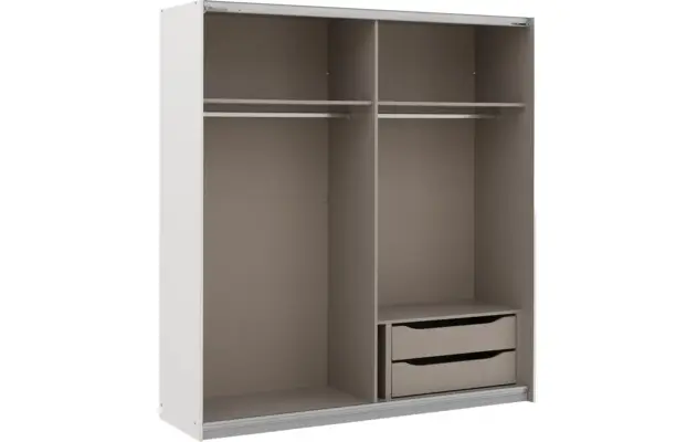 Goossens basic kledingkast memphis completo wit hoogwaardig meubelplaat - 8191029-02