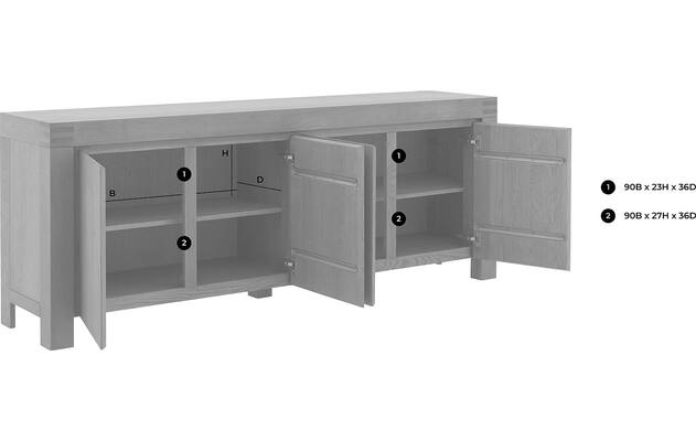 Goossens dressoir clear grijs eiken - 8191054-goossens-clear-dressoir-eiken-50