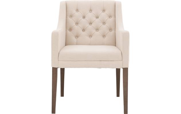 Goossens eetkamerstoel pearl wit stof - 8191166-01