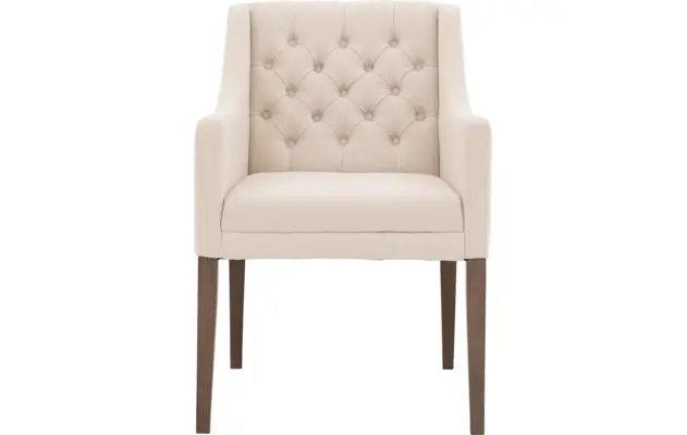 Goossens eetkamerstoel pearl wit stof - 8191166-01