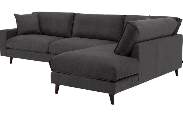 Goossens hoekbank jonas grijs stof - 8191185-1456-03