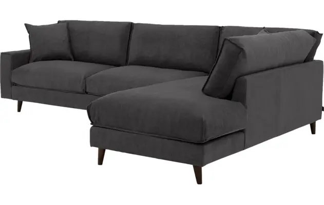 Goossens hoekbank jonas grijs stof - 8191185-1456-03