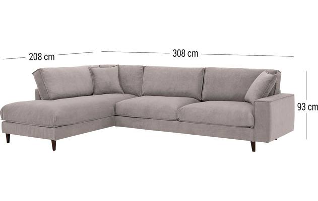 Goossens hoekbank jonas beige stof - 8191185-1459-02-afmetingen-gespiegeld