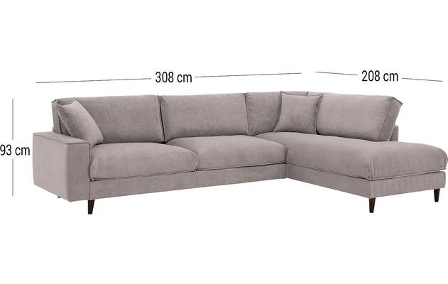 Goossens hoekbank jonas beige stof - 8191185-1459-02-afmetingen