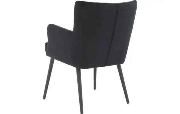 Goossens eetkamerstoel rob zwart stof - 8191211-02