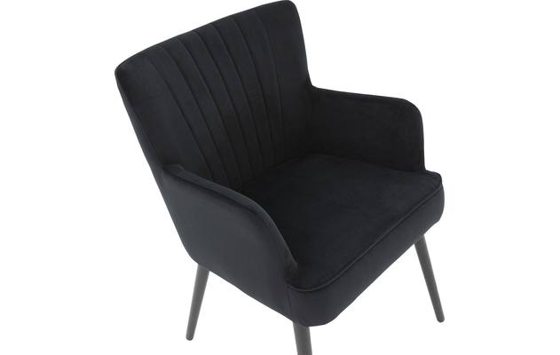 Goossens eetkamerstoel rob zwart stof - 8191211-07