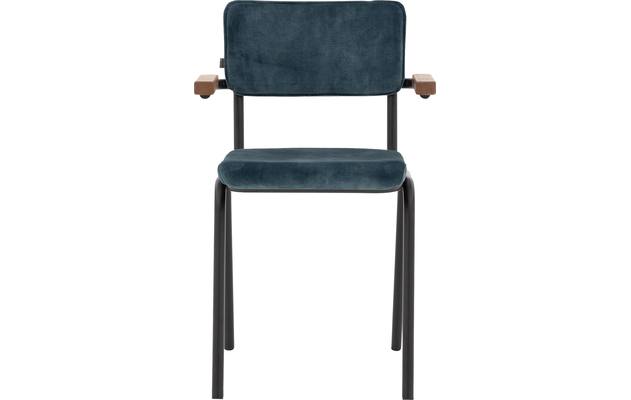 Goossens eetkamerstoel chaplin blauw stof - 8191697-01
