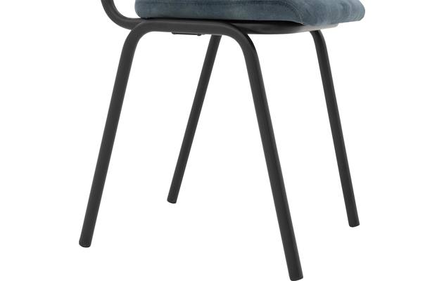 Goossens eetkamerstoel chaplin blauw stof - 8191697-03