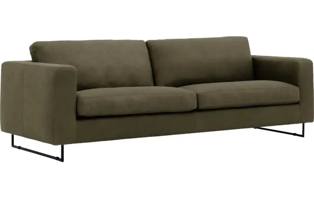 Goossens excellent zitbank jovani groen leer - 8192114-418-02